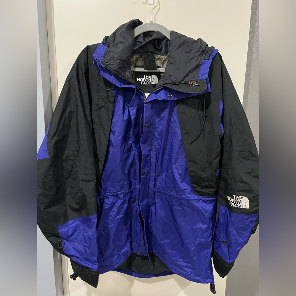 Vintage The North Face Men's Black and Blue/purple Performance Jacket